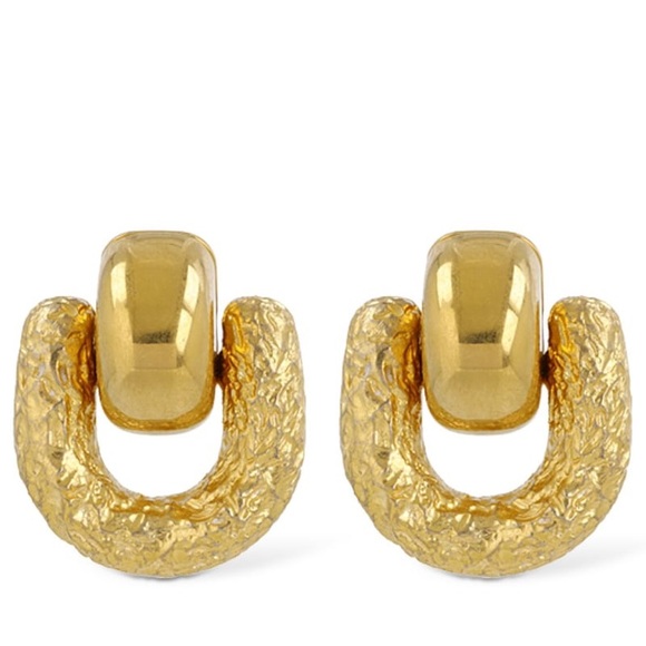 Tom Ford Gold Textured Earrings - Picture 1 of 15